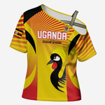 Custom Uganda Cricket Cross Shoulder Shirt Go Cricket Cranes Go