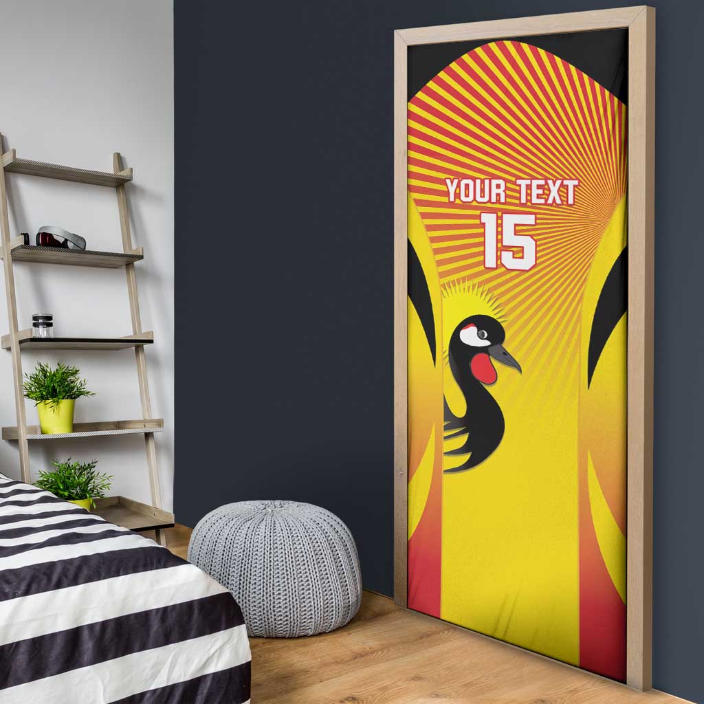 Custom Uganda Cricket Door Cover Go Cricket Cranes Go