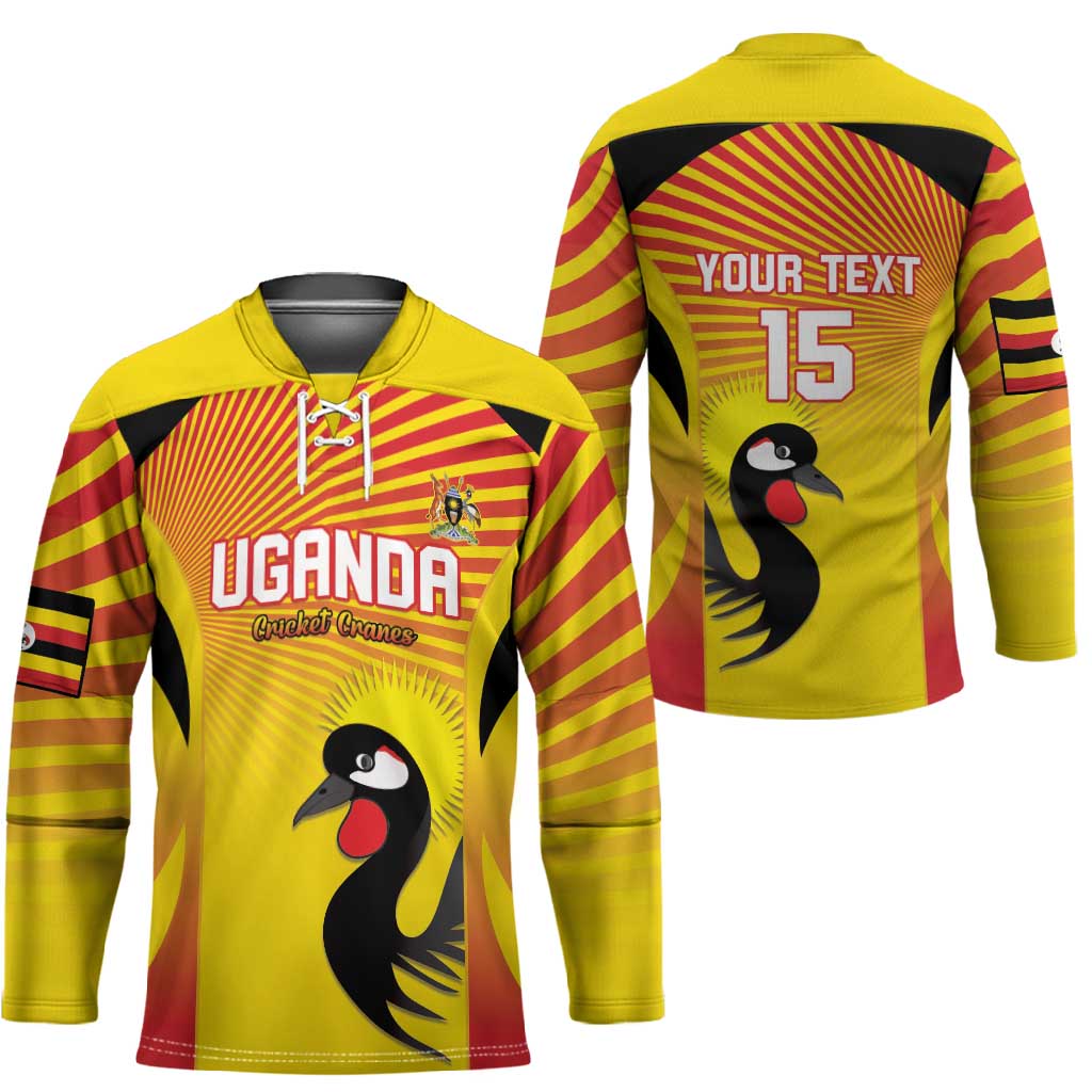 Custom Uganda Cricket Hockey Jersey Go Cricket Cranes Go
