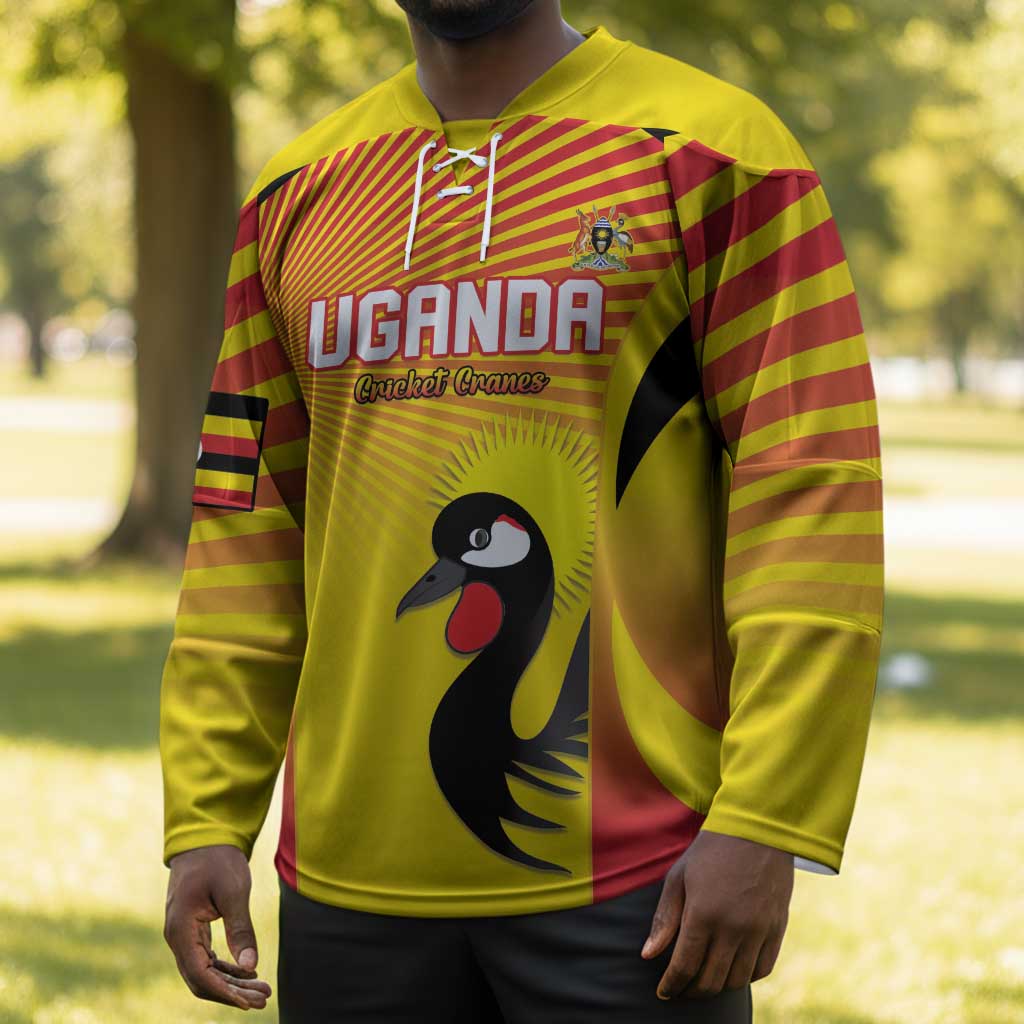 Custom Uganda Cricket Hockey Jersey Go Cricket Cranes Go