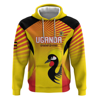 Custom Uganda Cricket Hoodie Go Champions - African Pride