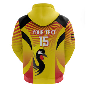 Custom Uganda Cricket Hoodie Go Champions - African Pride