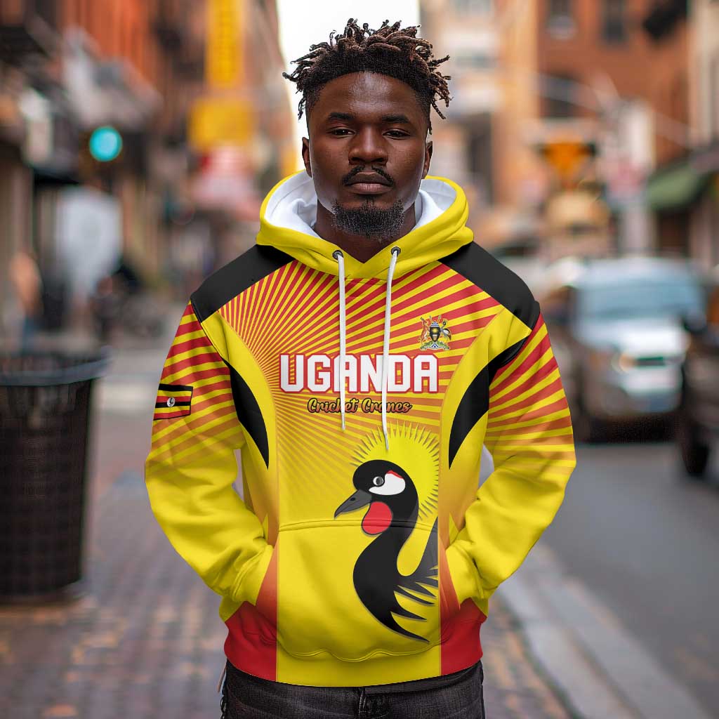 Custom Uganda Cricket Hoodie Go Champions - African Pride