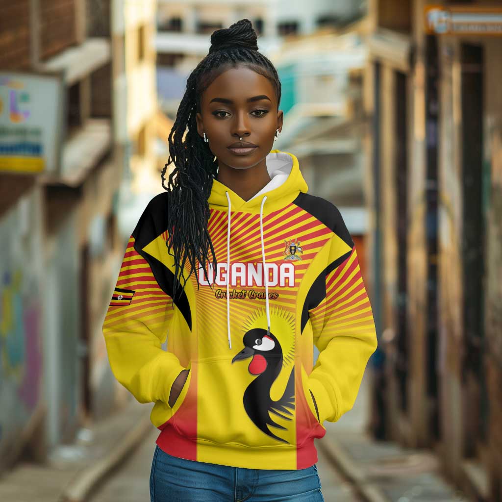 Custom Uganda Cricket Hoodie Go Champions - African Pride