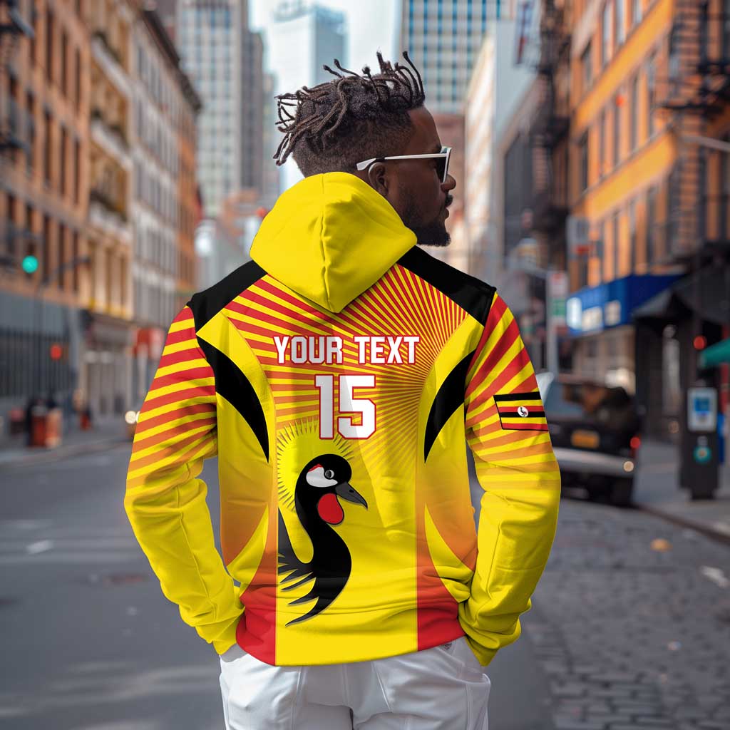 Custom Uganda Cricket Hoodie Go Champions - African Pride