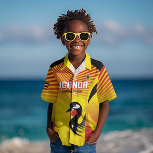 Custom Uganda Cricket Kid Hawaiian Shirt Go Champions - African Pride