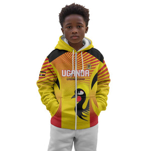 Custom Uganda Cricket Kid Hoodie Go Champions - African Pride