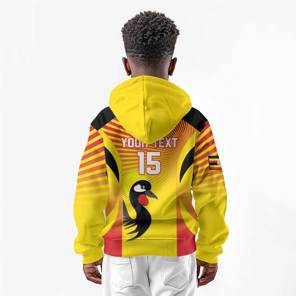 Custom Uganda Cricket Kid Hoodie Go Champions - African Pride