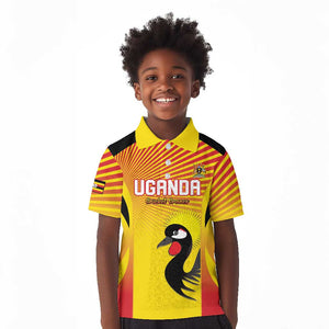 Custom Uganda Cricket Kid Polo Shirt Go Champions - African Pride