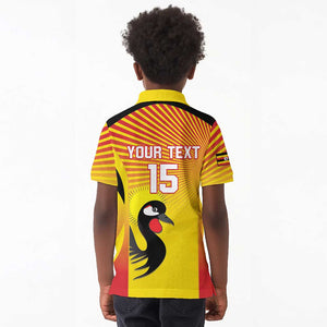 Custom Uganda Cricket Kid Polo Shirt Go Champions - African Pride