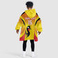Custom Uganda Cricket Kid Wearable Blanket Hoodie Go Champions - African Pride