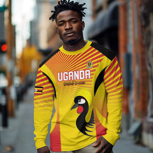 Custom Uganda Cricket Long Sleeve Shirt Go Champions - African Pride