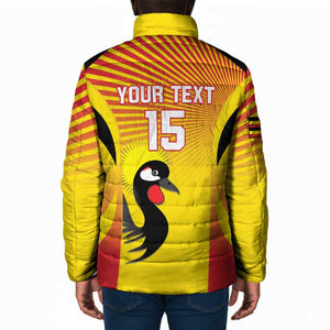 Custom Uganda Cricket Padded Jacket Go Cricket Cranes Go