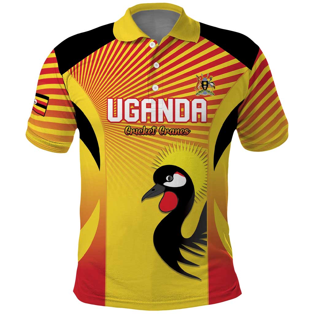 Custom Uganda Cricket Polo Shirt Go Champions - African Pride