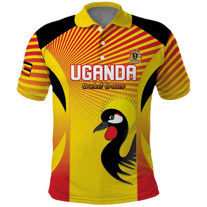 Custom Uganda Cricket Polo Shirt Go Champions - African Pride