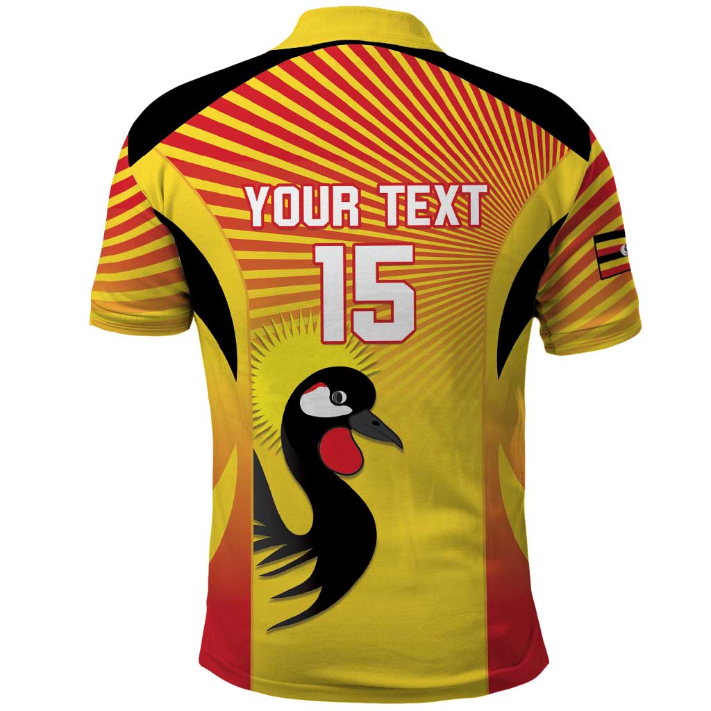 Custom Uganda Cricket Polo Shirt Go Champions - African Pride