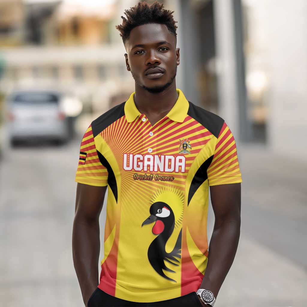 Custom Uganda Cricket Polo Shirt Go Champions - African Pride