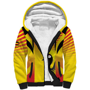 Custom Uganda Cricket Sherpa Hoodie Go Champions - African Pride