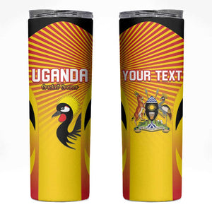 Custom Uganda Cricket Skinny Tumbler Go Champions - African Pride
