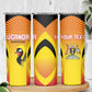 Custom Uganda Cricket Skinny Tumbler Go Champions - African Pride