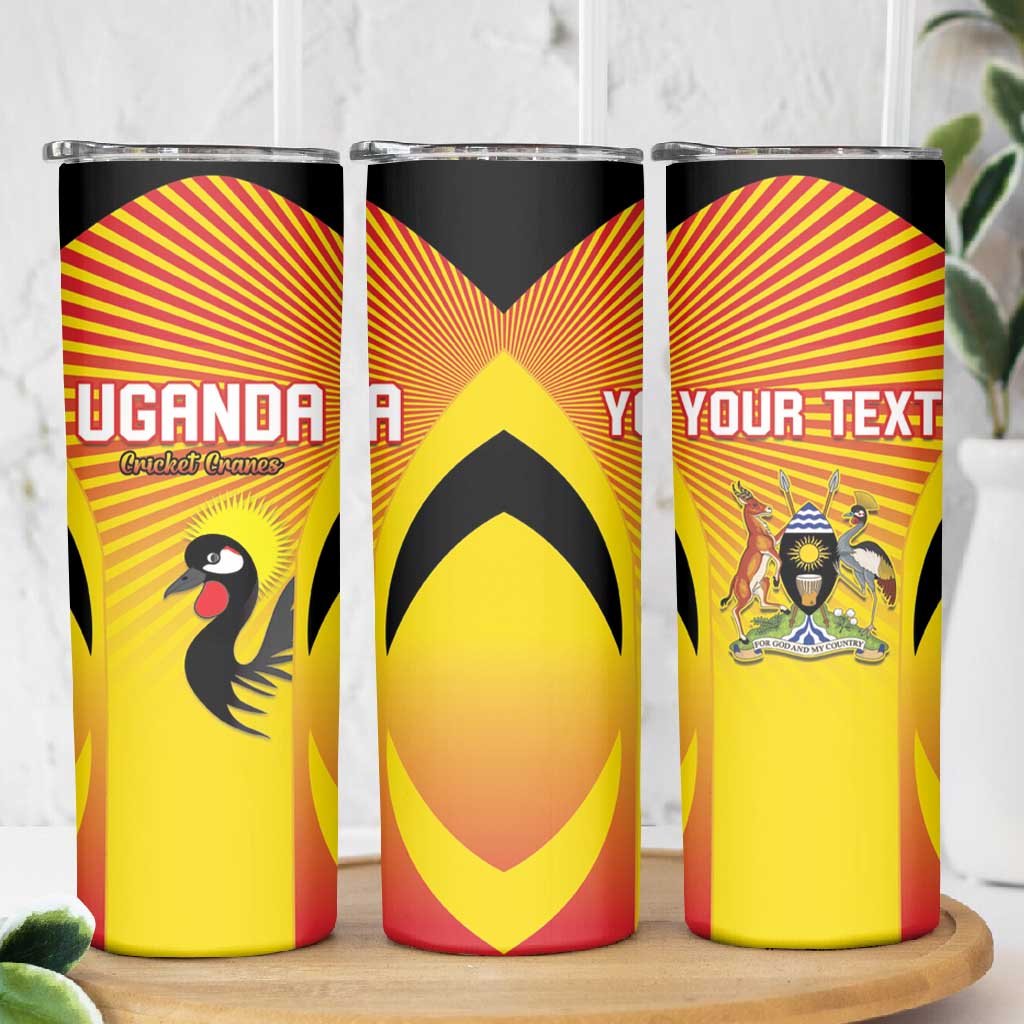 Custom Uganda Cricket Skinny Tumbler Go Champions - African Pride