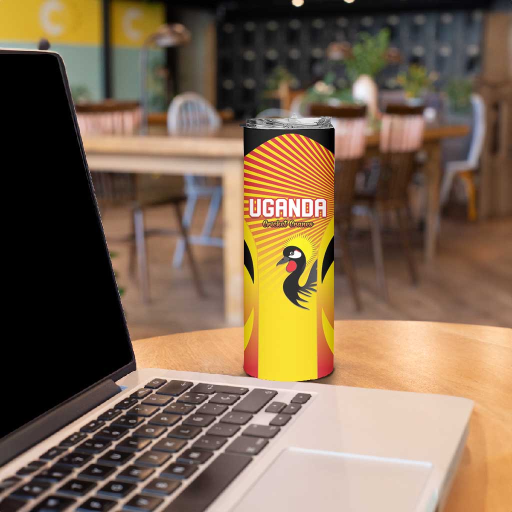 Custom Uganda Cricket Skinny Tumbler Go Champions - African Pride