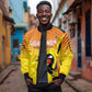 Custom Uganda Cricket Sleeve Zip Bomber Jacket Go Champions - African Pride