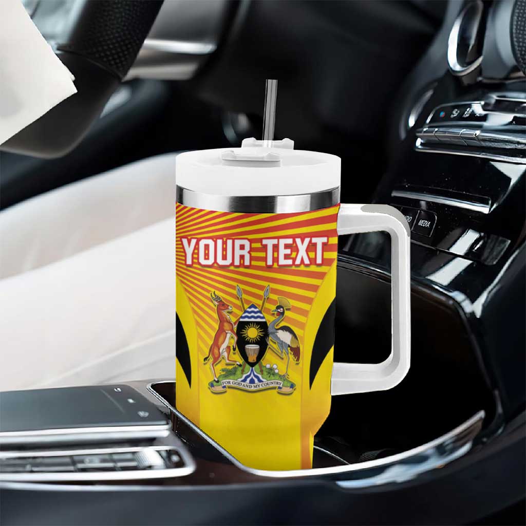 Custom Uganda Cricket Tumbler With Handle Go Champions - African Pride