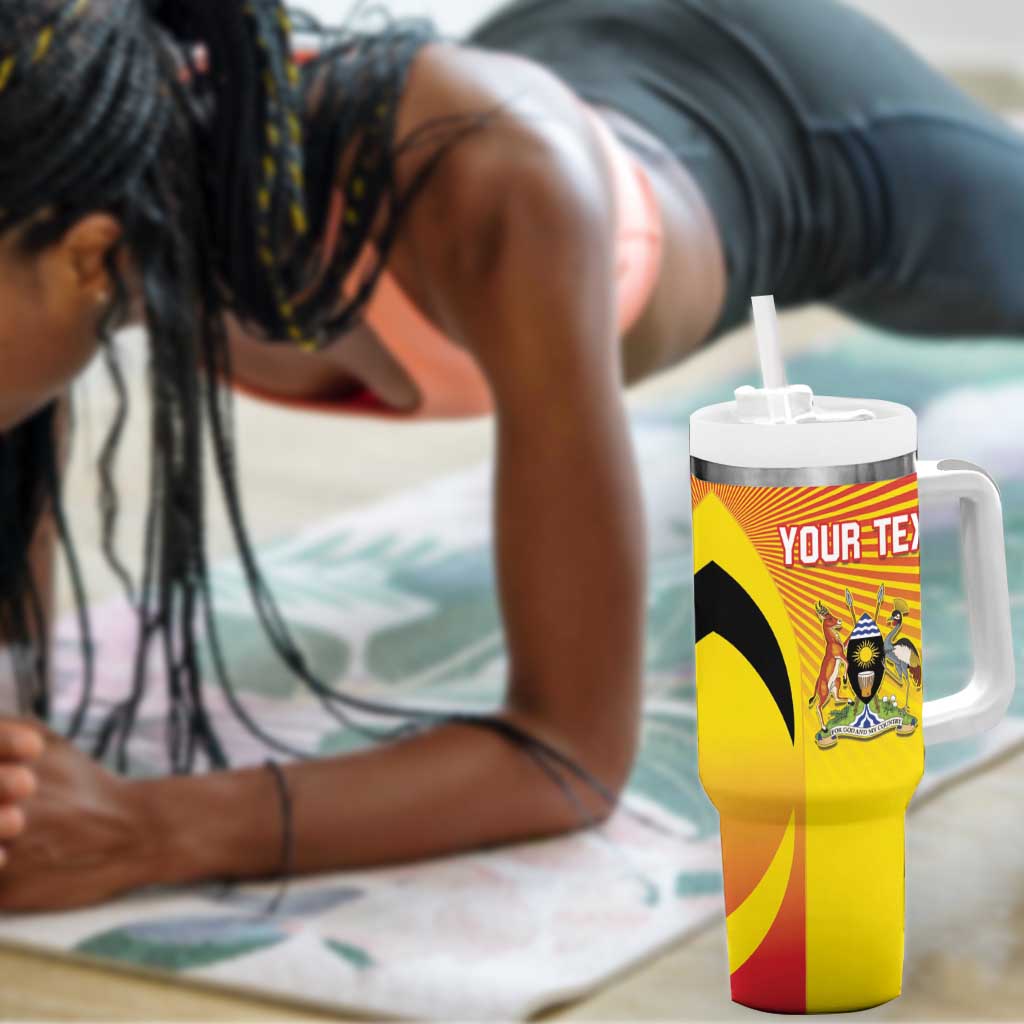Custom Uganda Cricket Tumbler With Handle Go Champions - African Pride