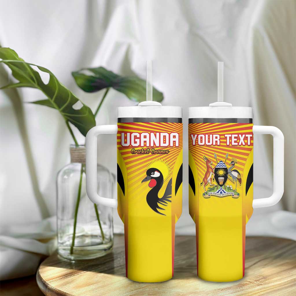 Custom Uganda Cricket Tumbler With Handle Go Champions - African Pride