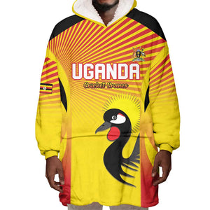 Custom Uganda Cricket Wearable Blanket Hoodie Go Champions - African Pride