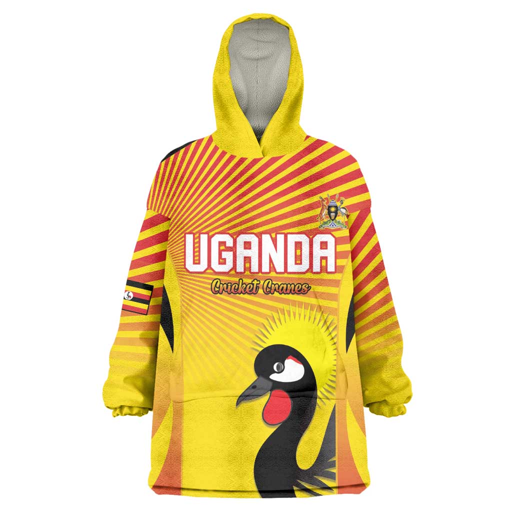 Custom Uganda Cricket Wearable Blanket Hoodie Go Champions - African Pride