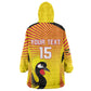 Custom Uganda Cricket Wearable Blanket Hoodie Go Champions - African Pride