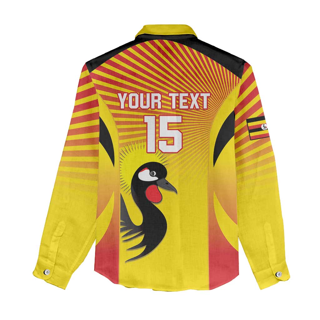 Custom Uganda Cricket Women Casual Shirt Go Champions - African Pride