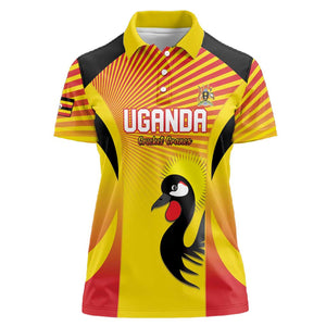 Custom Uganda Cricket Women Polo Shirt Go Champions - African Pride