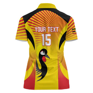 Custom Uganda Cricket Women Polo Shirt Go Champions - African Pride