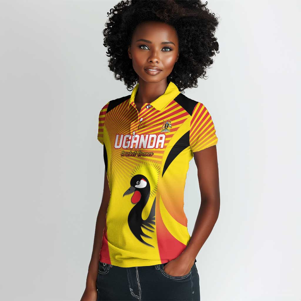 Custom Uganda Cricket Women Polo Shirt Go Champions - African Pride