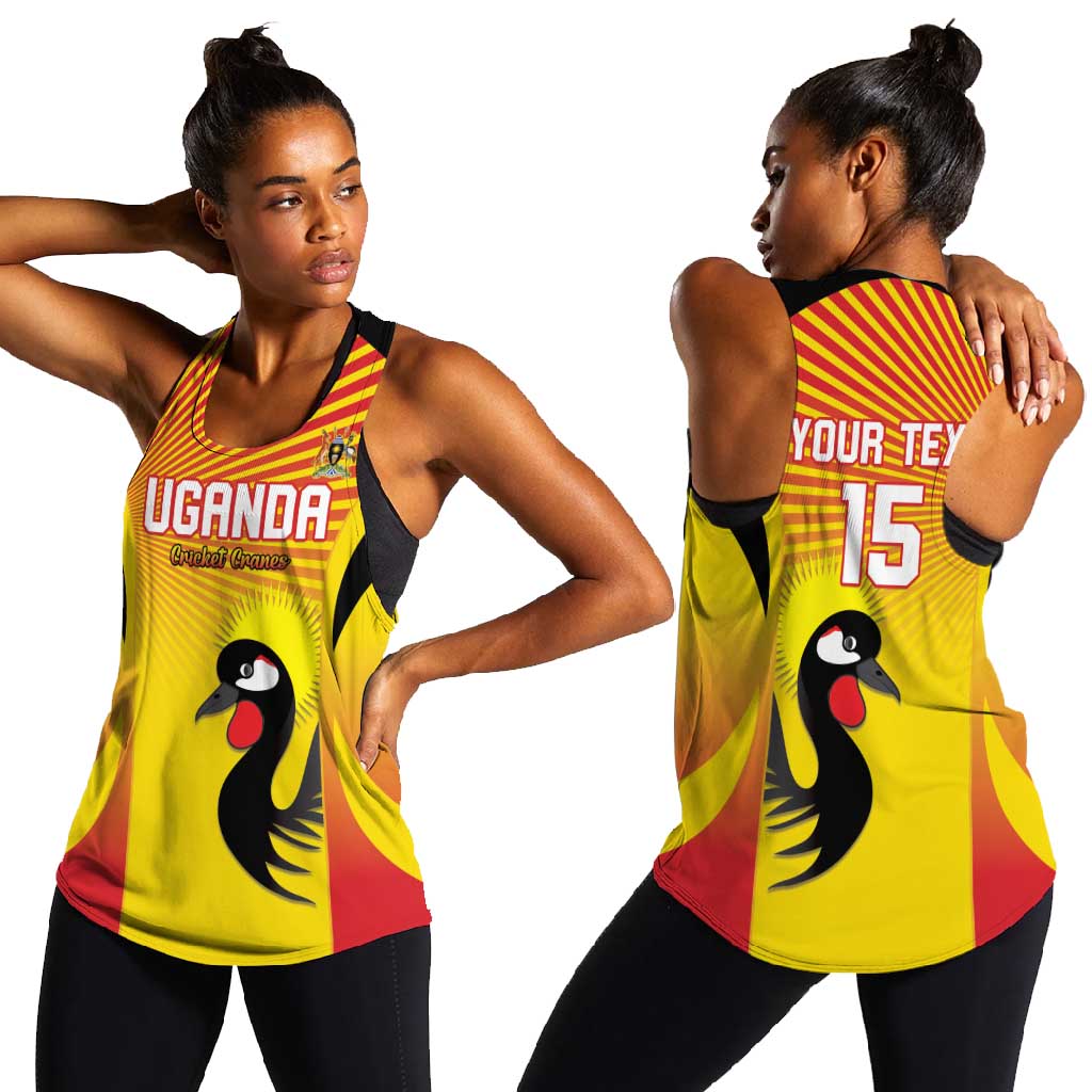 Custom Uganda Cricket Women Racerback Tank Go Champions - African Pride