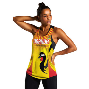 Custom Uganda Cricket Women Racerback Tank Go Champions - African Pride