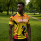 Custom Uganda Cricket Zipper Polo Shirt Go Cricket Cranes Go