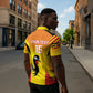 Custom Uganda Cricket Zipper Polo Shirt Go Cricket Cranes Go