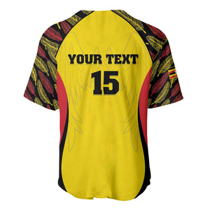 Custom Uganda Cricket Baseball Jersey Come On Cricket Cranes - African Pride