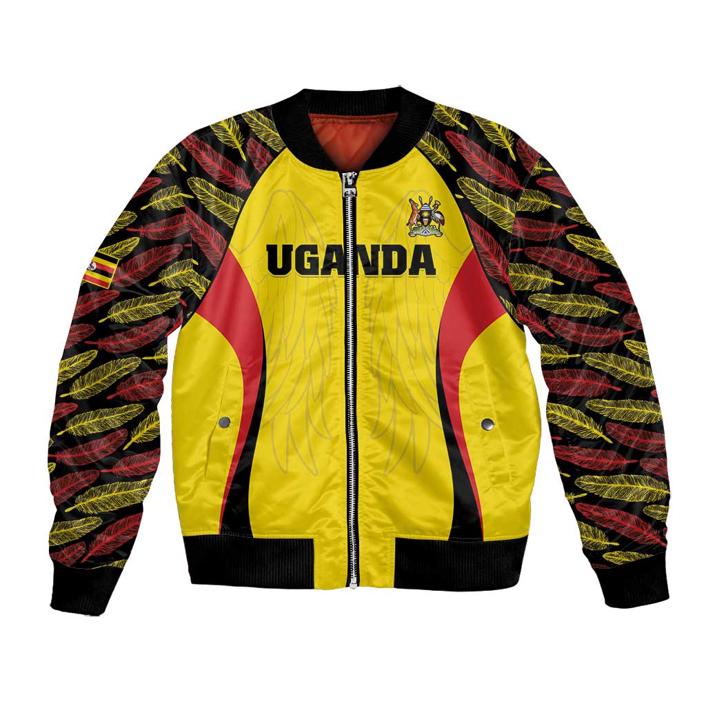 Custom Uganda Cricket Bomber Jacket Come On Cricket Cranes - African Pride