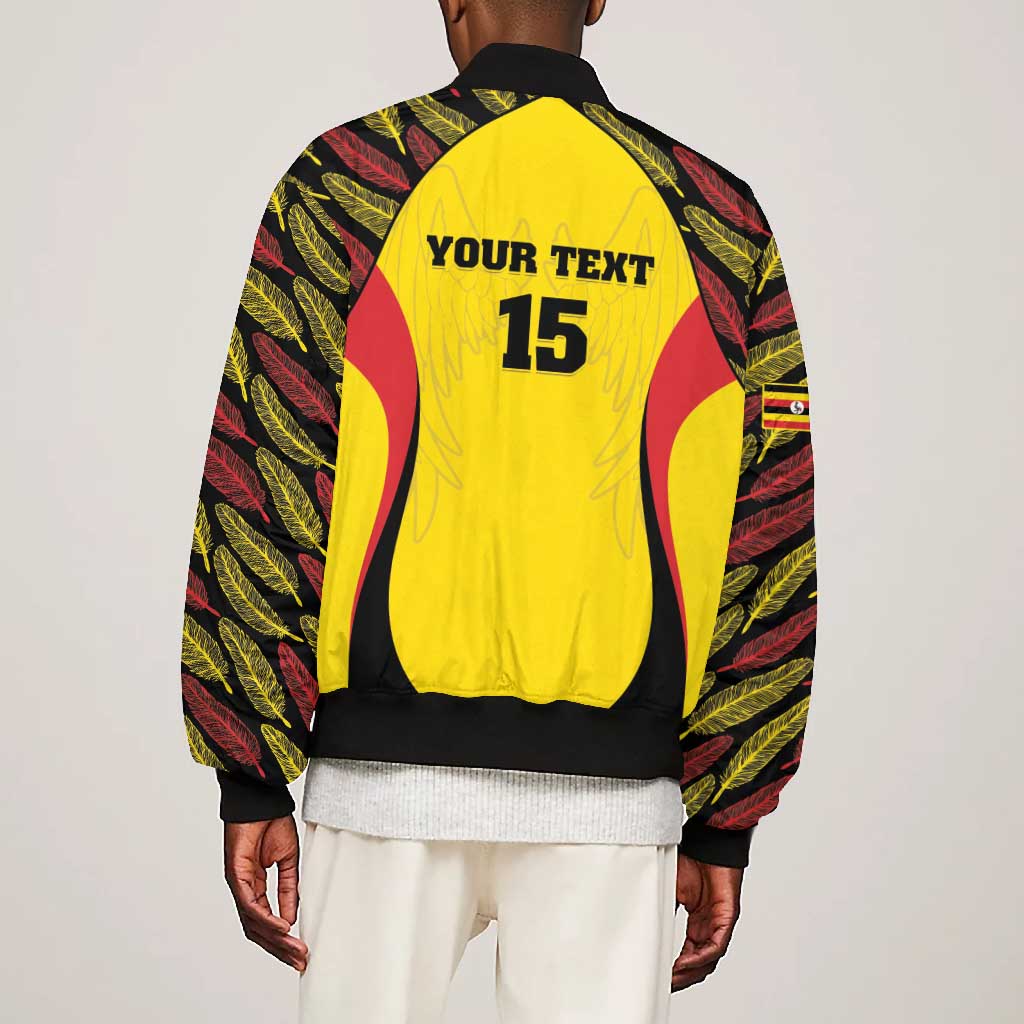 Custom Uganda Cricket Bomber Jacket Come On Cricket Cranes - African Pride