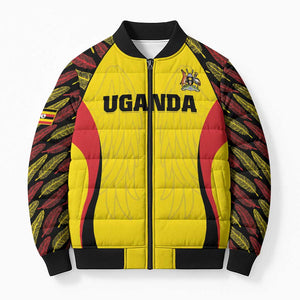 Custom Uganda Cricket Bomber Puffer Jacket Go Cricket Cranes