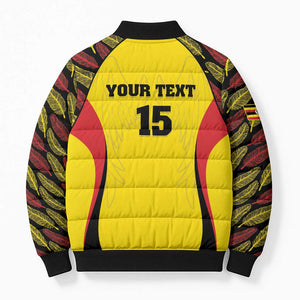 Custom Uganda Cricket Bomber Puffer Jacket Go Cricket Cranes