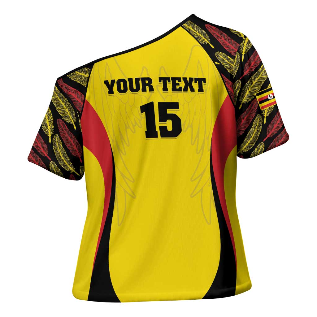 Custom Uganda Cricket Cross Shoulder Shirt Go Cricket Cranes