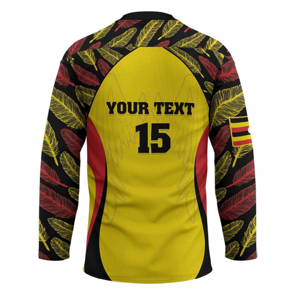 Custom Uganda Cricket Hockey Jersey Go Cricket Cranes