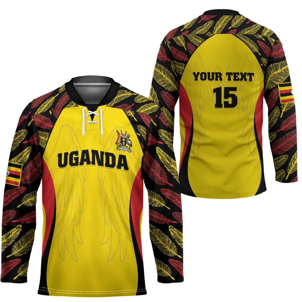 Custom Uganda Cricket Hockey Jersey Go Cricket Cranes