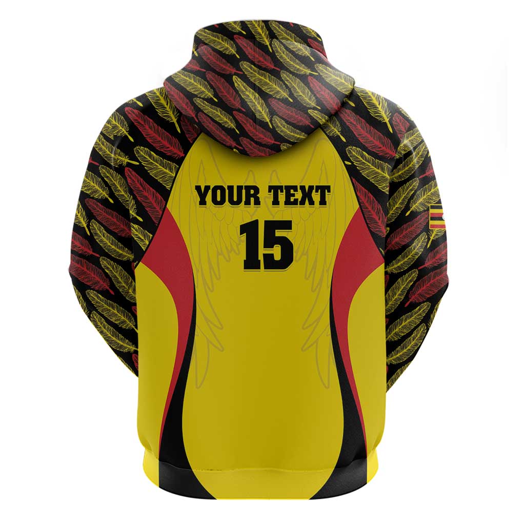 Custom Uganda Cricket Hoodie Come On Cricket Cranes - African Pride